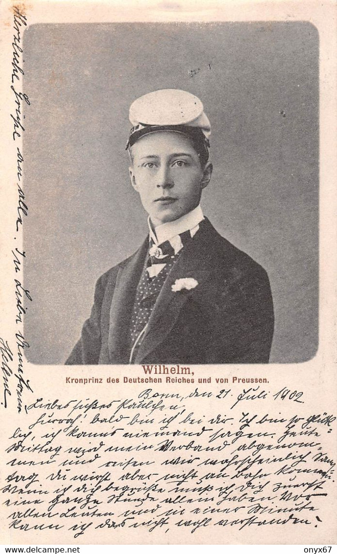 Prince Wilhelm-Kronprinz Des Deutschen Reiches Un Von Preussen Student-Studentika-Etudiant-Royauté-BONN Deutschland - Familles Royales