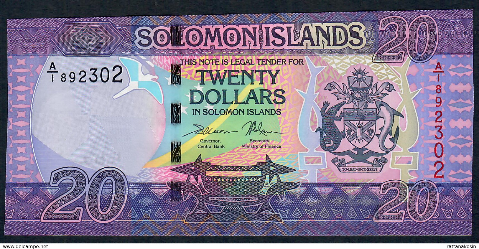 SOLOMONS ISLANDS P34 20 DOLLARS 2017 #A/1   Signature 8 UNC. - Salomons