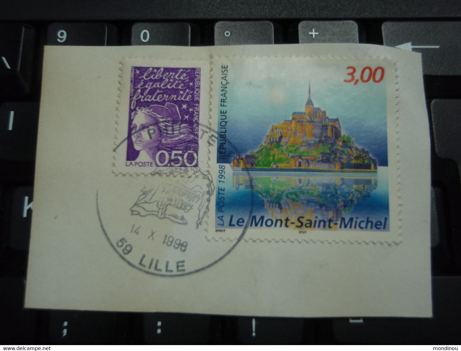 Timbre  1998 Le Mont-Saint-Michel  3165 &  3088 Philate LILLE 1998. - Altri & Non Classificati