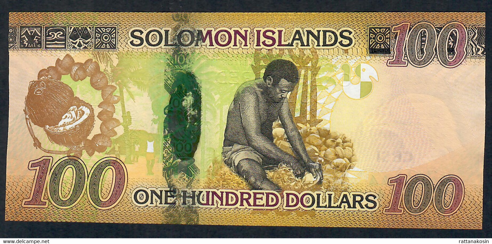 SOLOMONS ISLANDS P36a  100 DOLLARS 2017 #A/5   Signature 7b  FIRST SIGNATURE  UNC. - Salomons