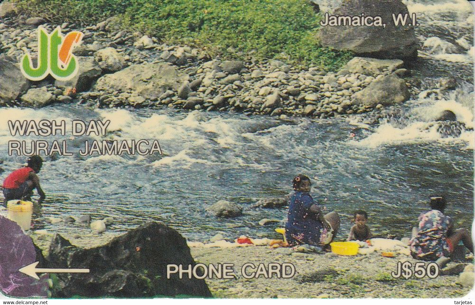 TARJETA DE JAMAICA DE WASH DAY RURAL 7JAMD - Jamaica