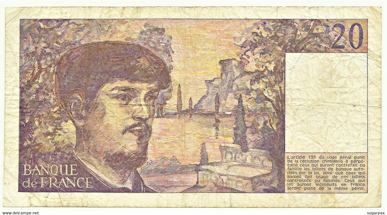 FRANCE - 20 Francs - 1980 - P 151.a - Serie L.005 - CLAUDE DEBUSSY - 20 F 1980-1997 ''Debussy''