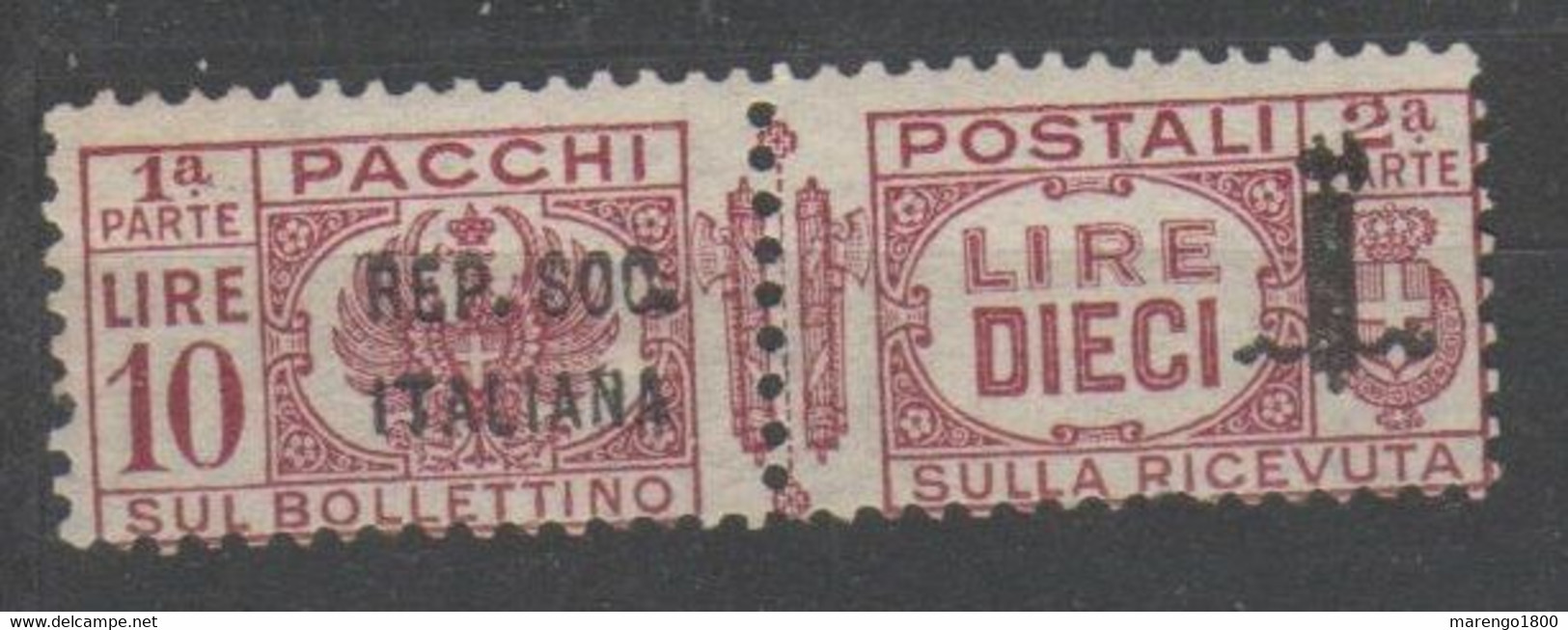 ITALIA 1944 - RSI - Pacchi 10 L. ** Firmato        (g6811) - Paquetes Postales