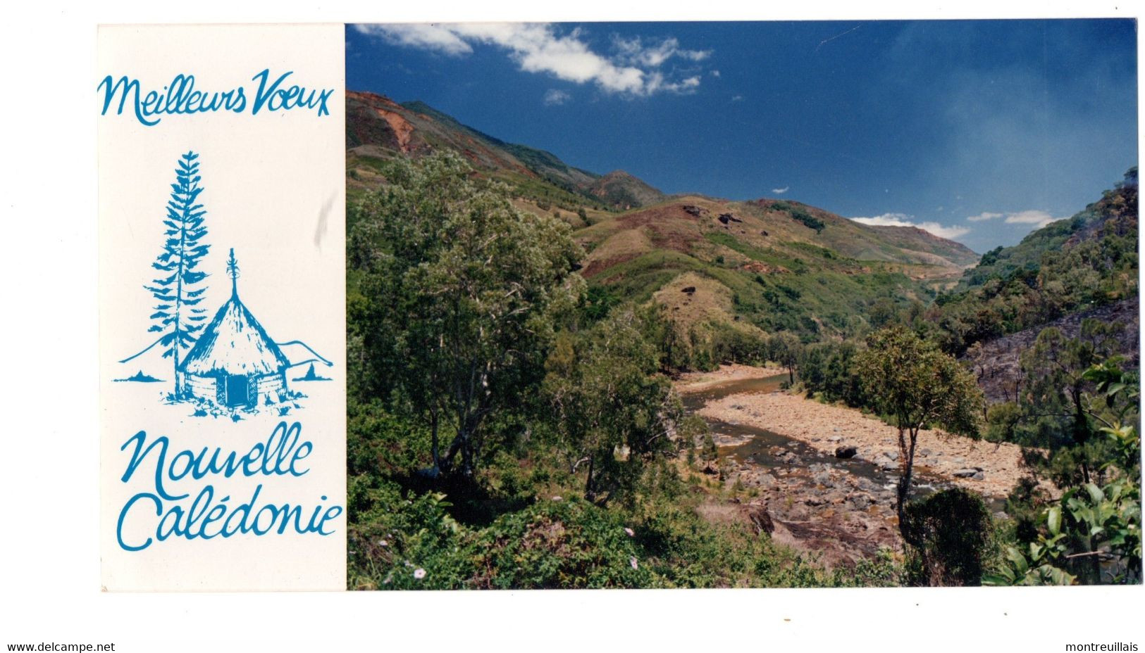 Carte De Voeux , NOUVELLE CALEDONIE, Carte écrite Au Verso, Pas D'année - Neujahr