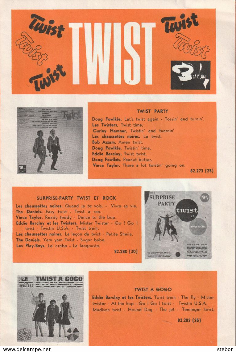 Twist Barclay Flyer Met Lp's En Singles Over Twist, Jaren '60, Zeer Mooi Lot 4339 - 1950-Heden