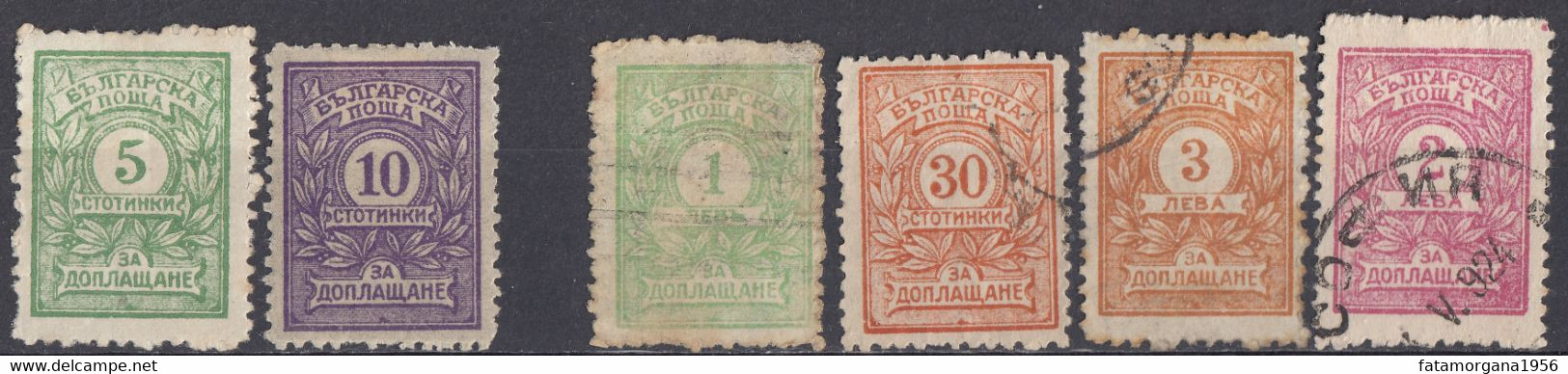 BULGARIA - 1915/1922 - Lotto Comprendente 6 SEGNATASSE (vedere Descrizione Completa) - Impuestos