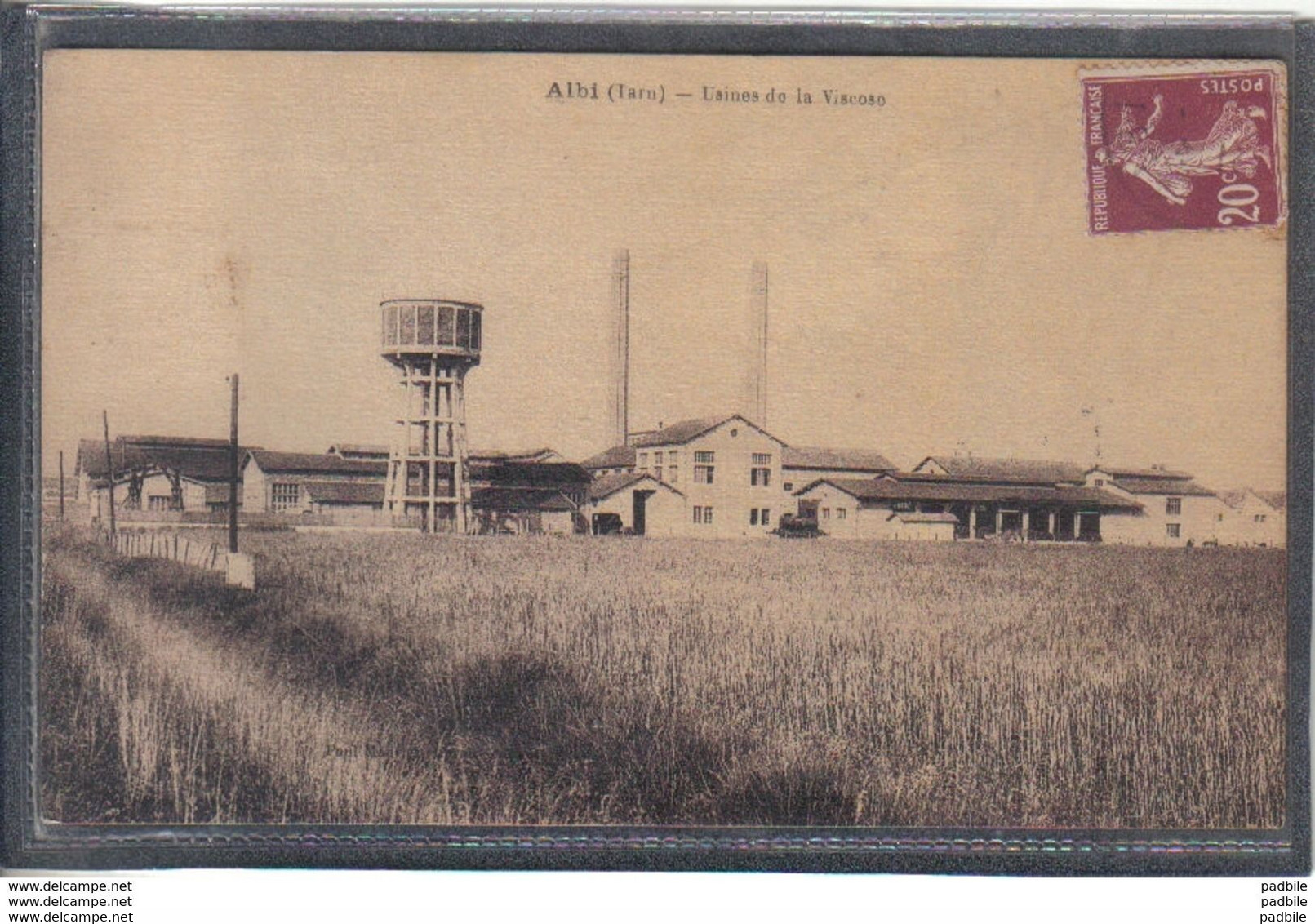 Carte Postale 81. Albi  Usines De La Viscose Chateau D'eau Très Beau Plan - Albi