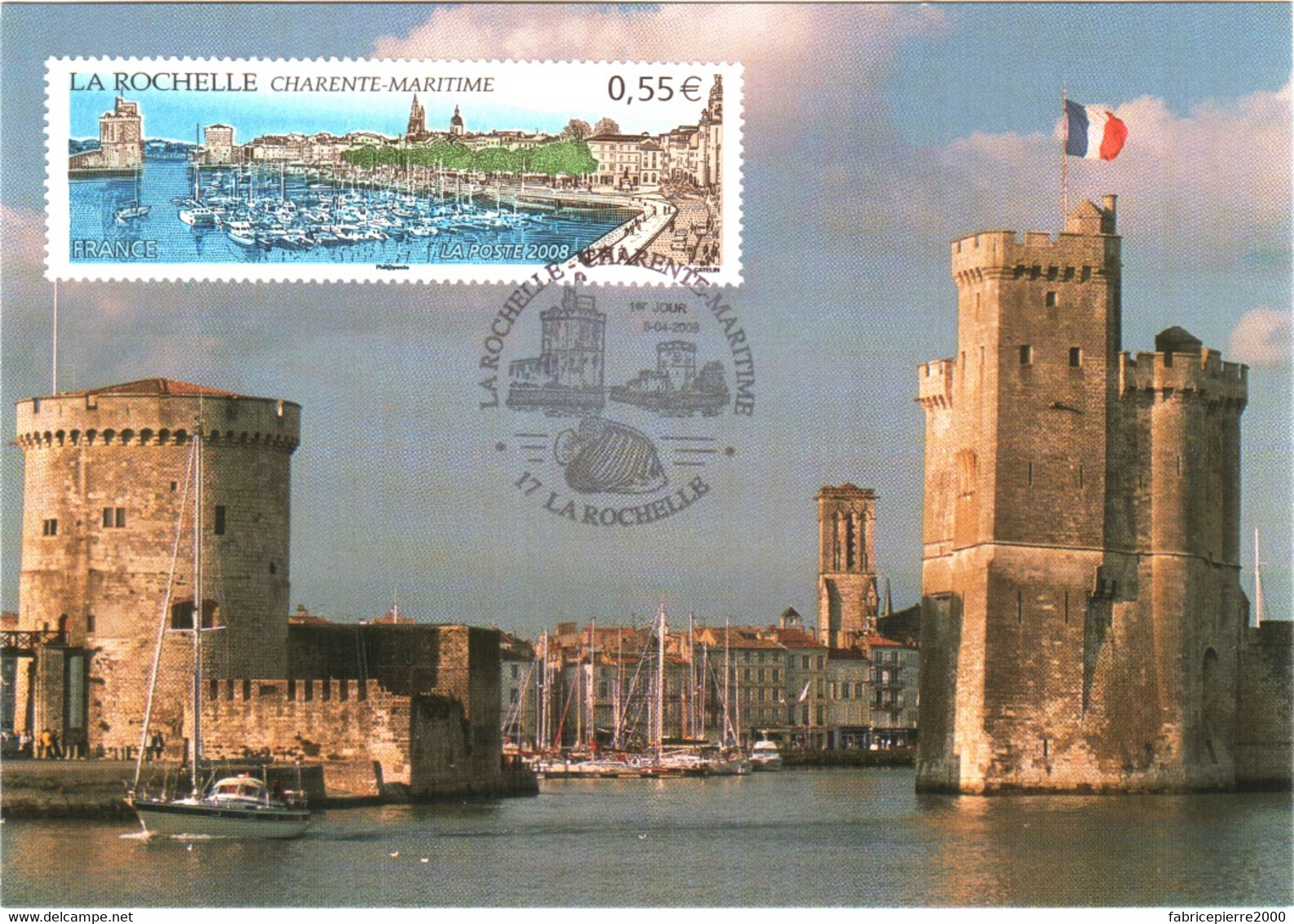 Carte Maximum YT 4172 La Rochelle (Charente-Maritime) TBE 1er Jour 05 04 2008 - 2000-2009