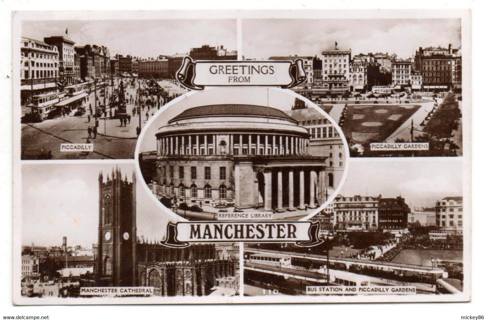 U-K--MANCHESTER -- 1947 -- Multivues ............timbre....cachet          ....à Saisir - Manchester