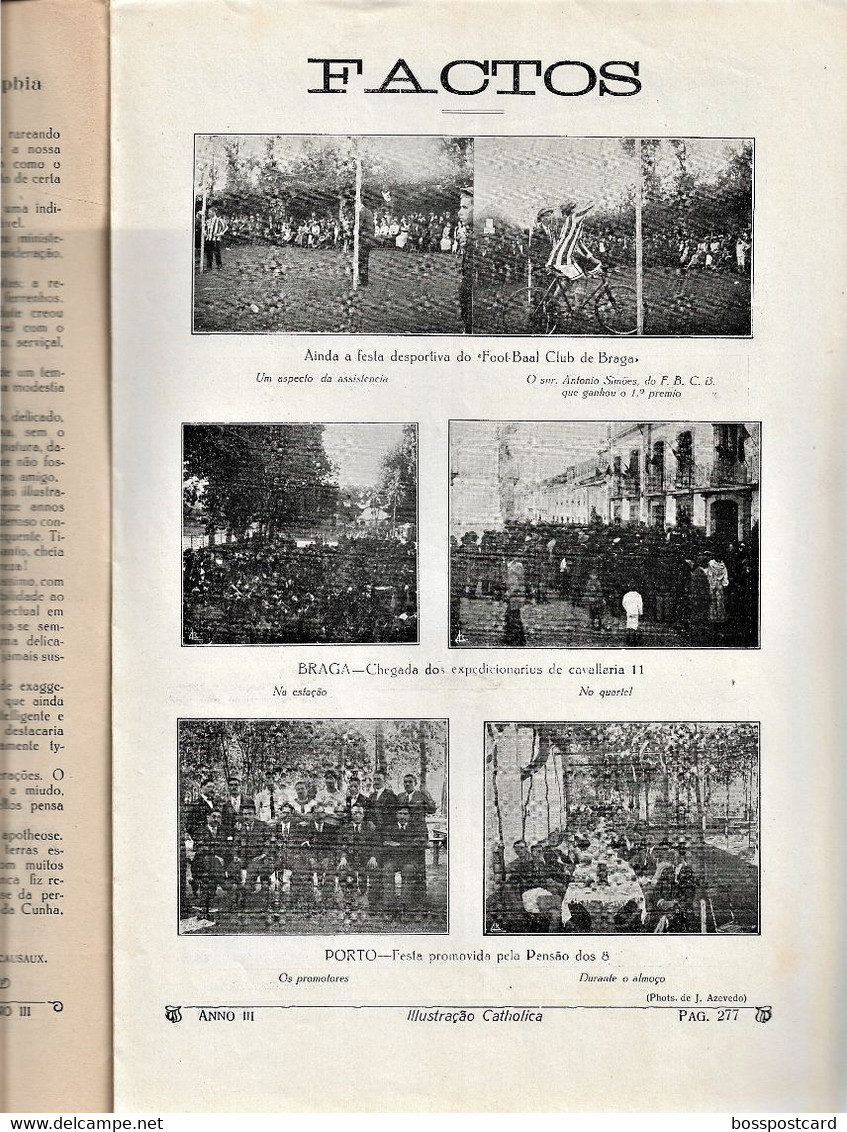 Braga - Barcelos - Porto - Azambuja - Fafe - Lisboa - Revista Ilustração Católica Nº 122, 1915 - Magazines