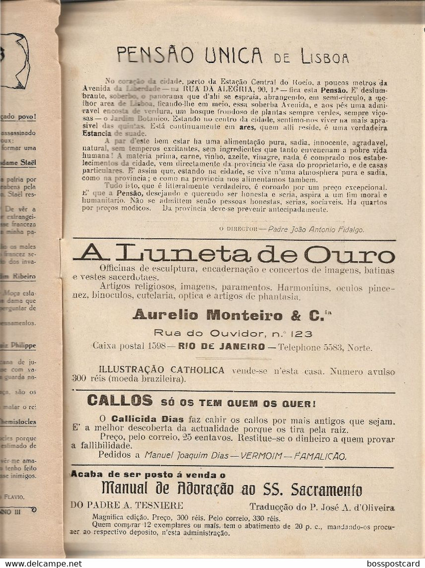 Braga - Barcelos - Porto - Azambuja - Fafe - Lisboa - Revista Ilustração Católica Nº 122, 1915 - Revistas & Periódicos