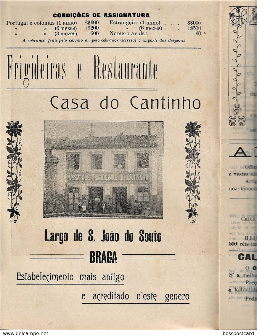 Braga Figueira Da Foz Porto Castro Laboreiro Caminha Guarda Espinho Guimarães Vizela Ermesinde Ilustração Católica 1915 - Magazines