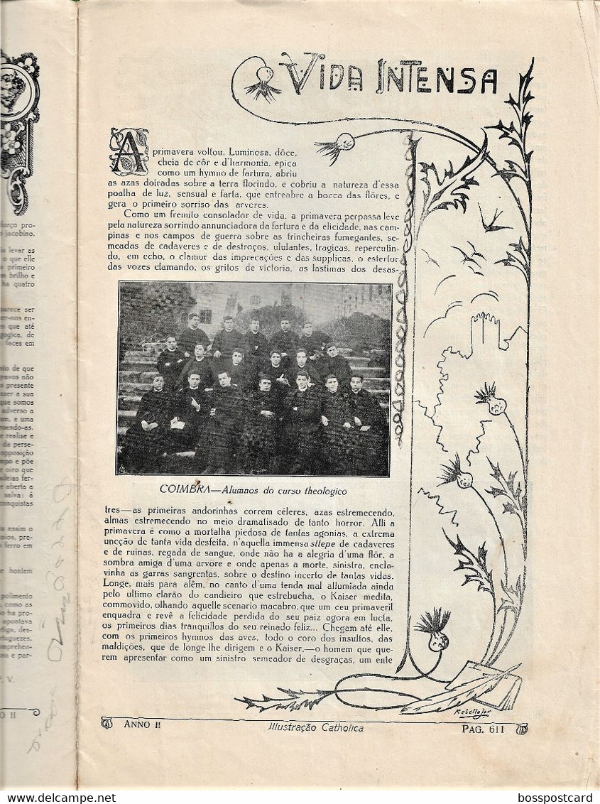 Braga - Coimbra - Lisboa - Revista Ilustração Católica, Nº 91, 1915 - Revues & Journaux