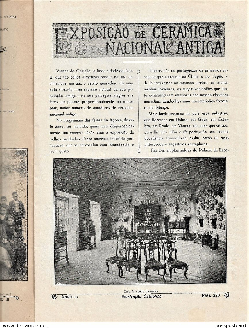 Braga Serzedas Castelo Branco Viana Do Castelo Cerâmica Canidelo Vila Do Conde Ermesinde Ilustração Católica, 1915 - Magazines