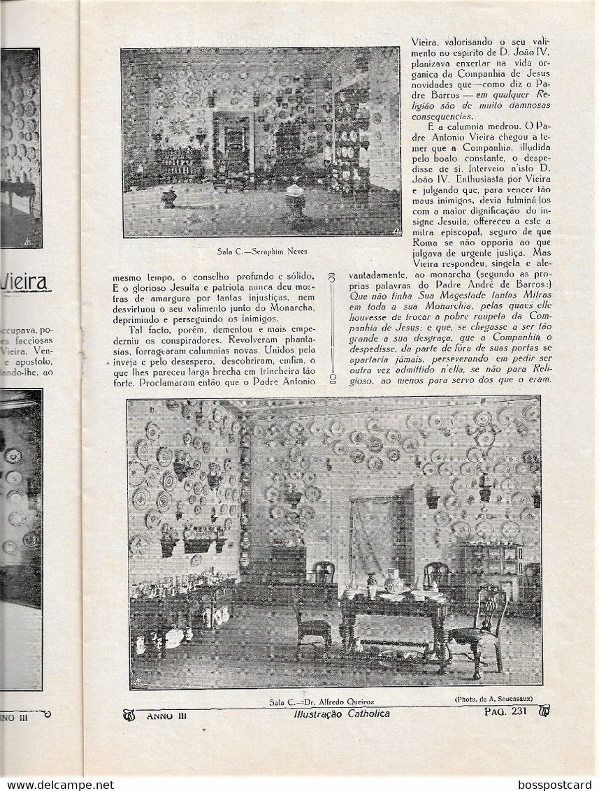 Braga Serzedas Castelo Branco Viana Do Castelo Cerâmica Canidelo Vila Do Conde Ermesinde Ilustração Católica, 1915 - Magazines
