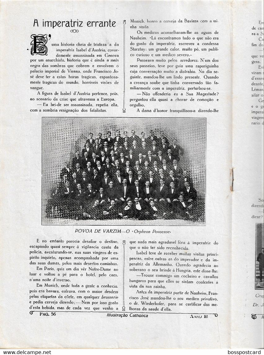 Braga Guimarães Porto Gaia Leça Póvoa de Varzim Monchique Faro Revista Ilustração Católica Nº 108. 1915