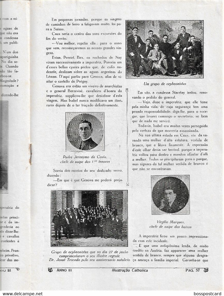 Braga Guimarães Porto Gaia Leça Póvoa de Varzim Monchique Faro Revista Ilustração Católica Nº 108. 1915