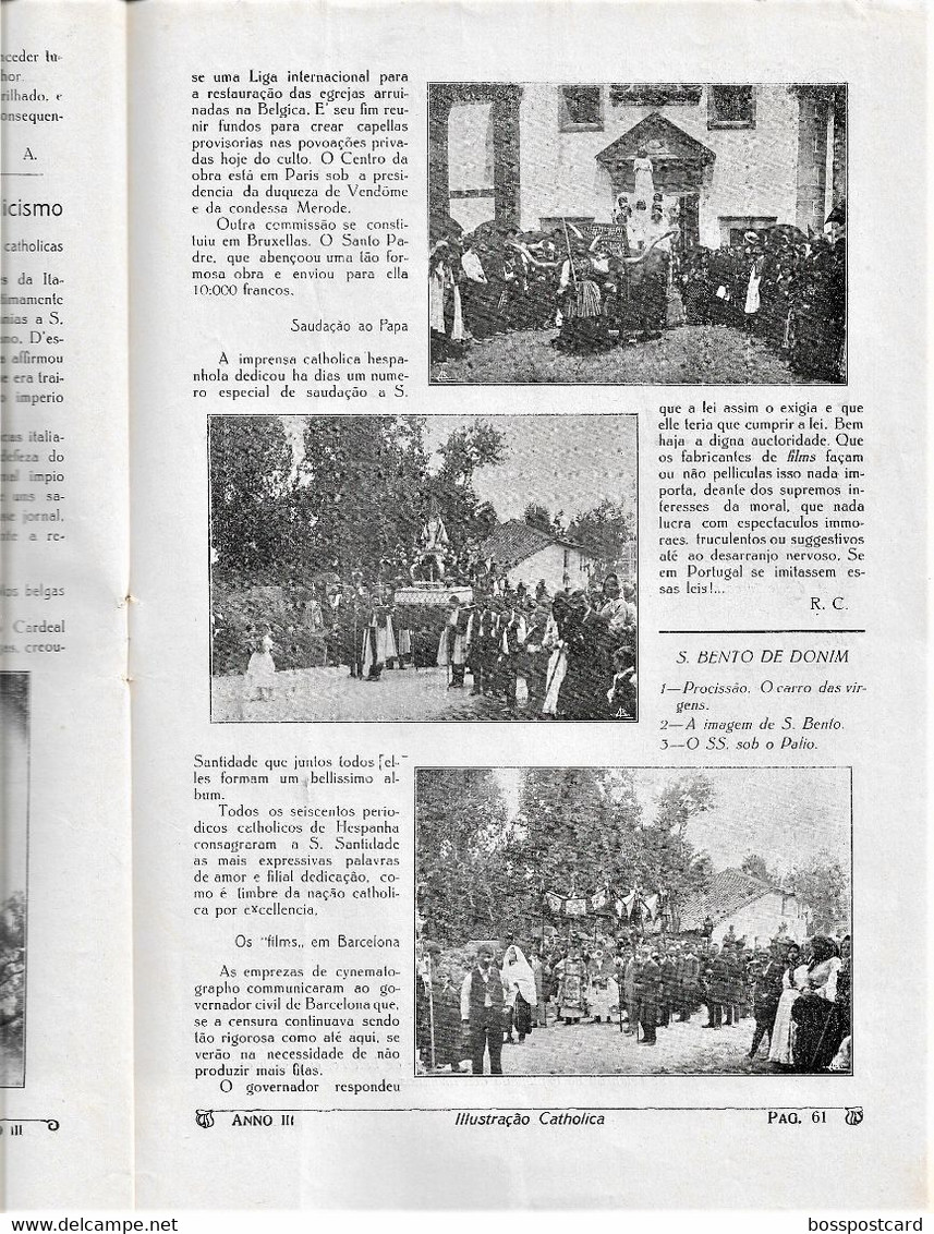 Braga Guimarães Porto Gaia Leça Póvoa de Varzim Monchique Faro Revista Ilustração Católica Nº 108. 1915