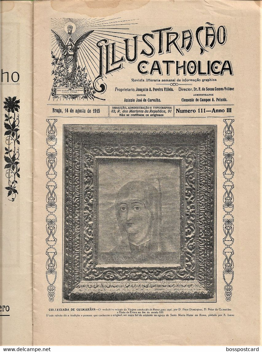 Braga Guimarães Famalicão Monção Porto Carvalhos Gaia Golegã - Revista Ilustração Católica Nº 111, 1915 - Zeitungen & Zeitschriften