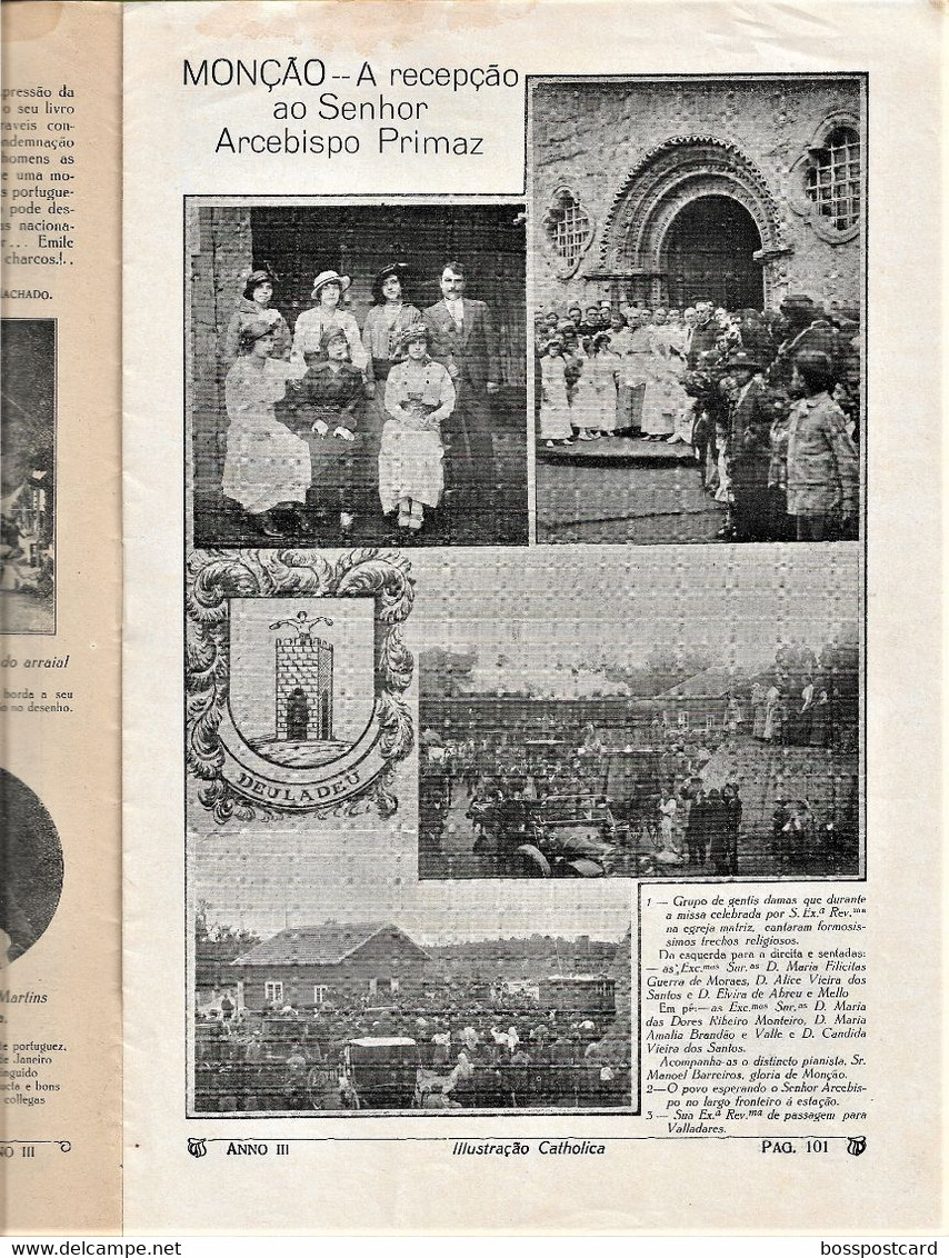 Braga Guimarães Famalicão Monção Porto Carvalhos Gaia Golegã - Revista Ilustração Católica Nº 111, 1915 - Magazines