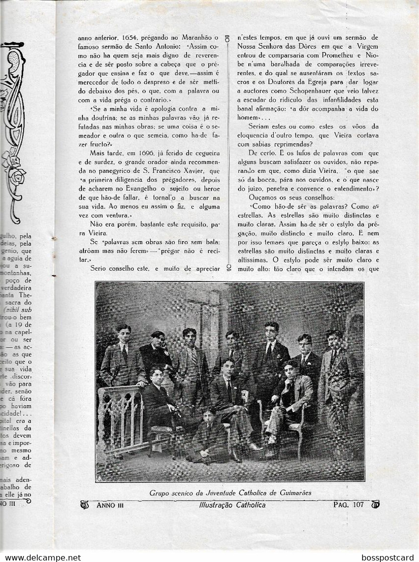 Braga Guimarães Famalicão Monção Porto Carvalhos Gaia Golegã - Revista Ilustração Católica Nº 111, 1915