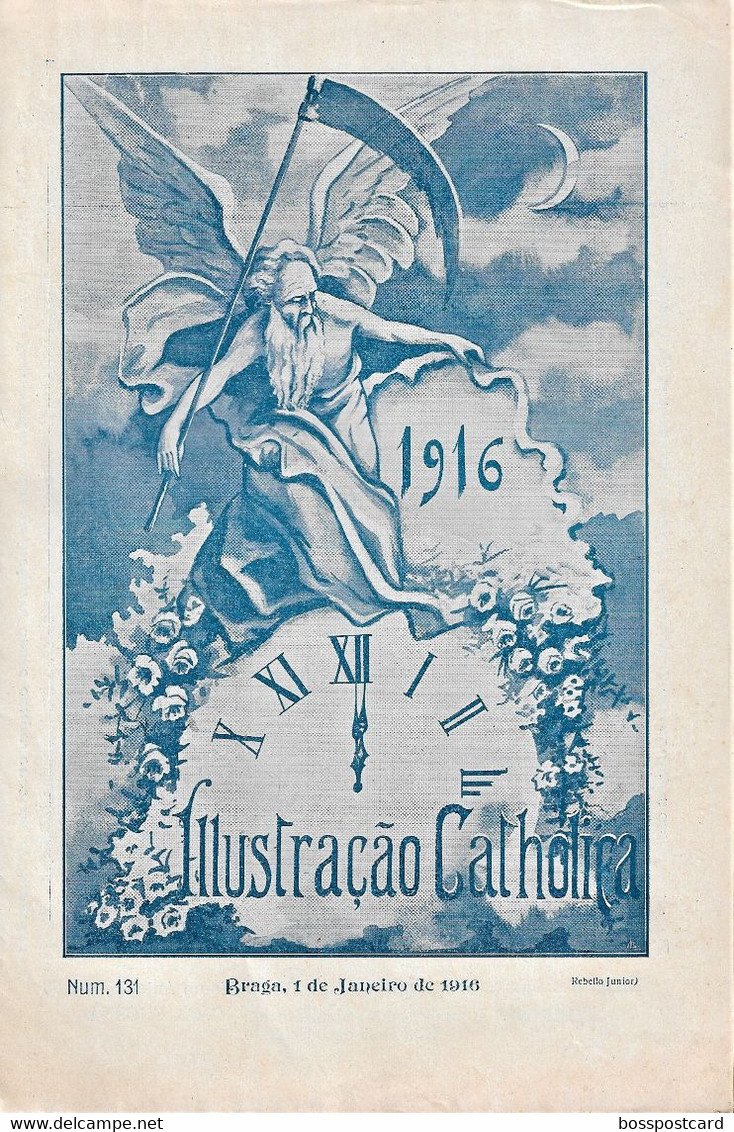 Braga - Lisboa - Estombar - Lagoa - Faro - Revista Ilustração Católica Nº 131, 1916 - Magazines