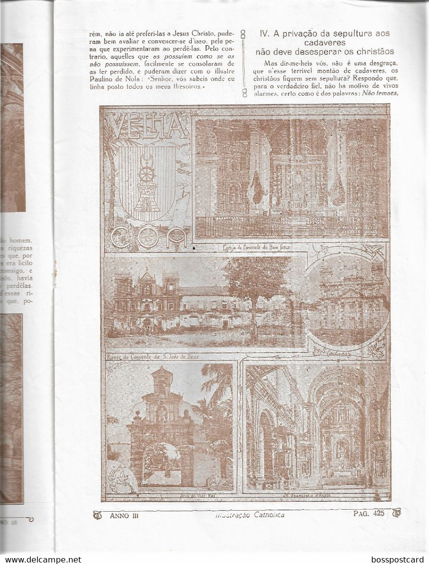 Braga - Lisboa - Estombar - Lagoa - Faro - Revista Ilustração Católica Nº 131, 1916 - Revues & Journaux