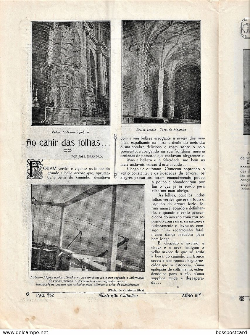 Braga - Bragança - Mirandela - Douro - Lisboa - Revista Ilustração Católica Nº 139, 1916 - Revistas & Periódicos