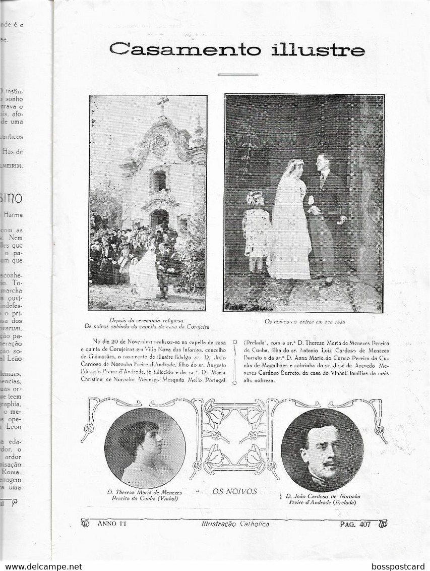 Braga - Guimarães - Revista Ilustração Católica Nº 130, 1915 - Zeitungen & Zeitschriften