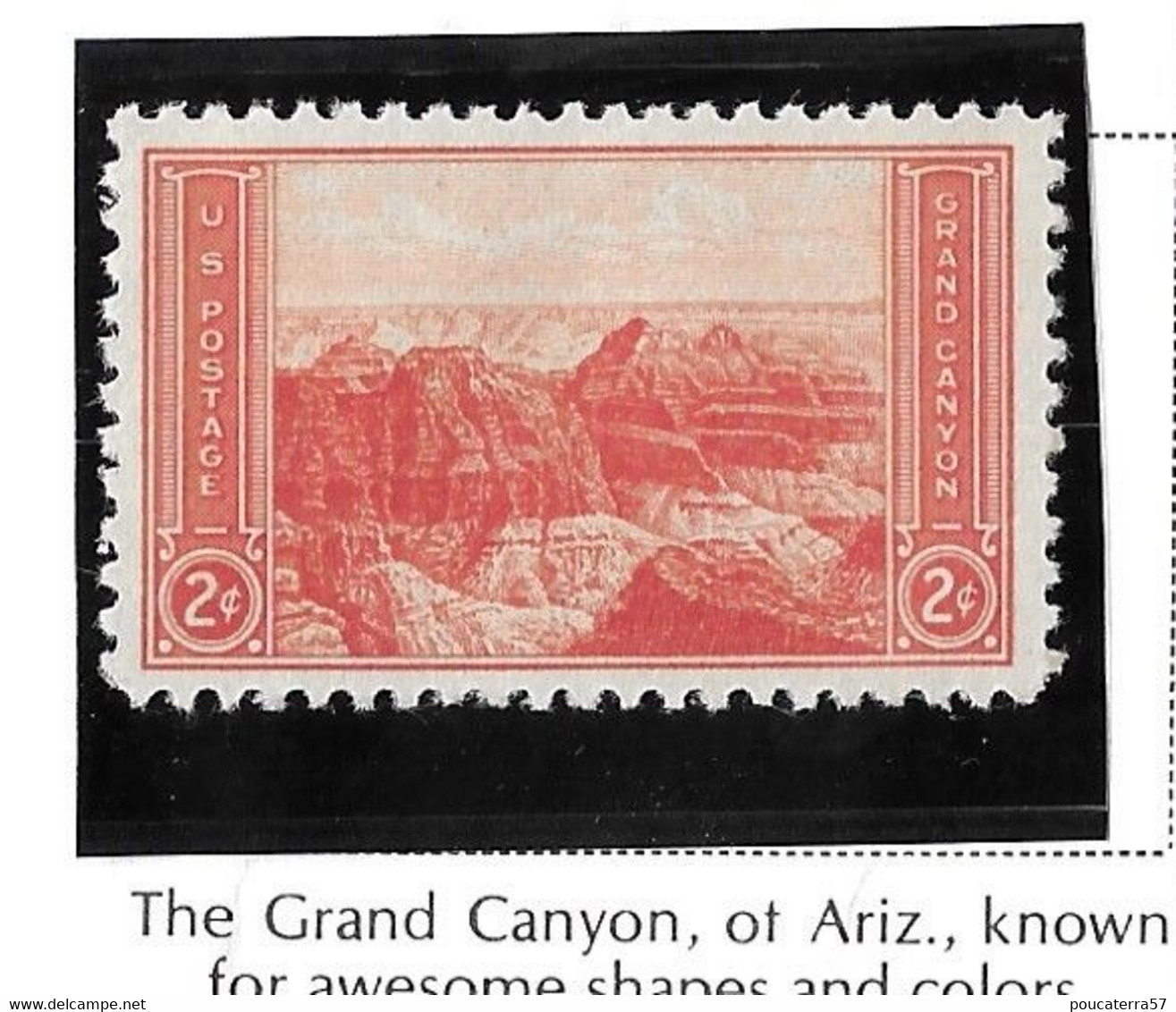 USA=1934  National Parks Stamp 2 Cents Issue  Scot#741 - Ongebruikt