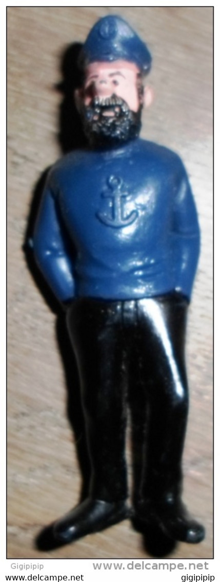 FIGURINE PUBLICITAIRE ESSO France Peinte -Tintin - Capitaine Haddock - Tintin