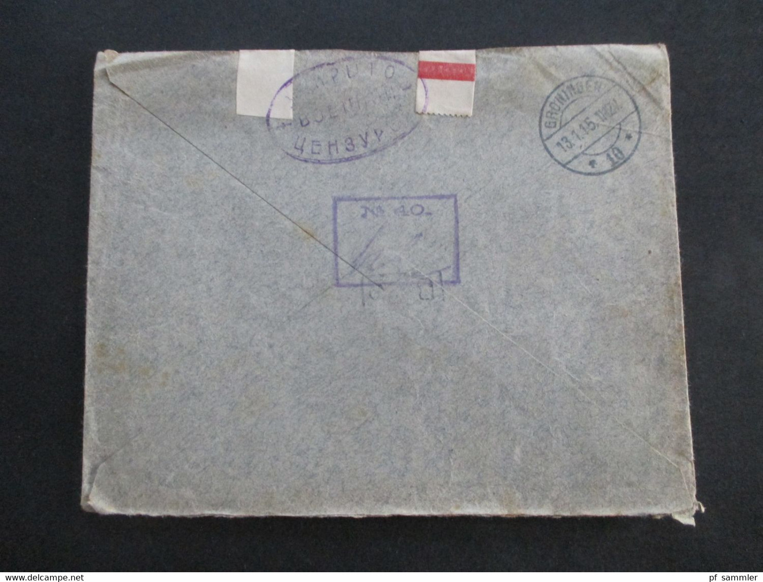 Russland 1915 Auslandsbrief Nach Groningen Holland Mit Russischer Zensur ?! Zensurstempel - Briefe U. Dokumente