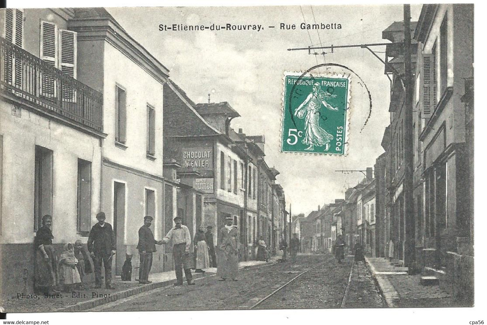 SAINT-ETIENNE Du ROUVRAY - Rue Gambetta - Animée (vers 1907) - Saint Etienne Du Rouvray