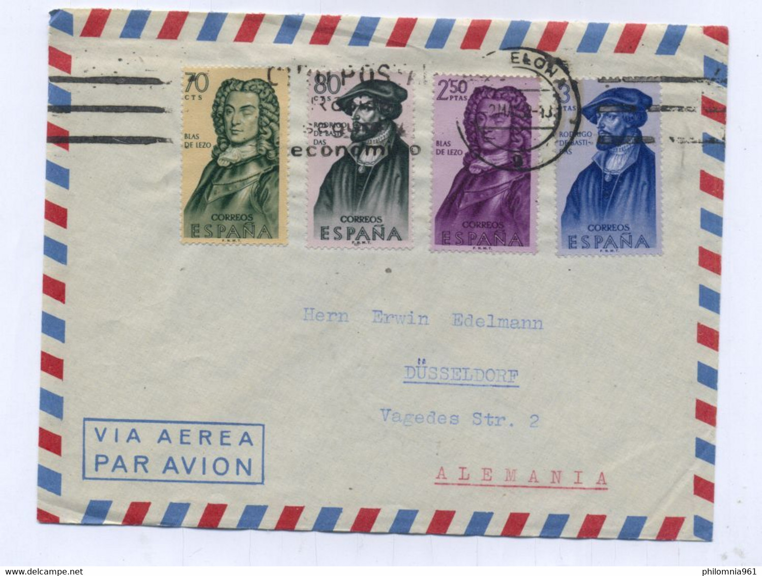 Spain AIRMAIL COVER TO Germany - Andere & Zonder Classificatie