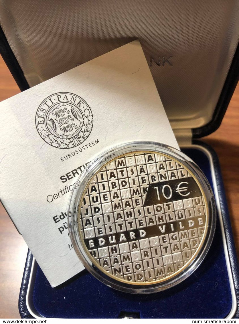 Estonia 2015 10 € Ag Proof Eduard Vilde Only 5000 Peces Mint - Estland