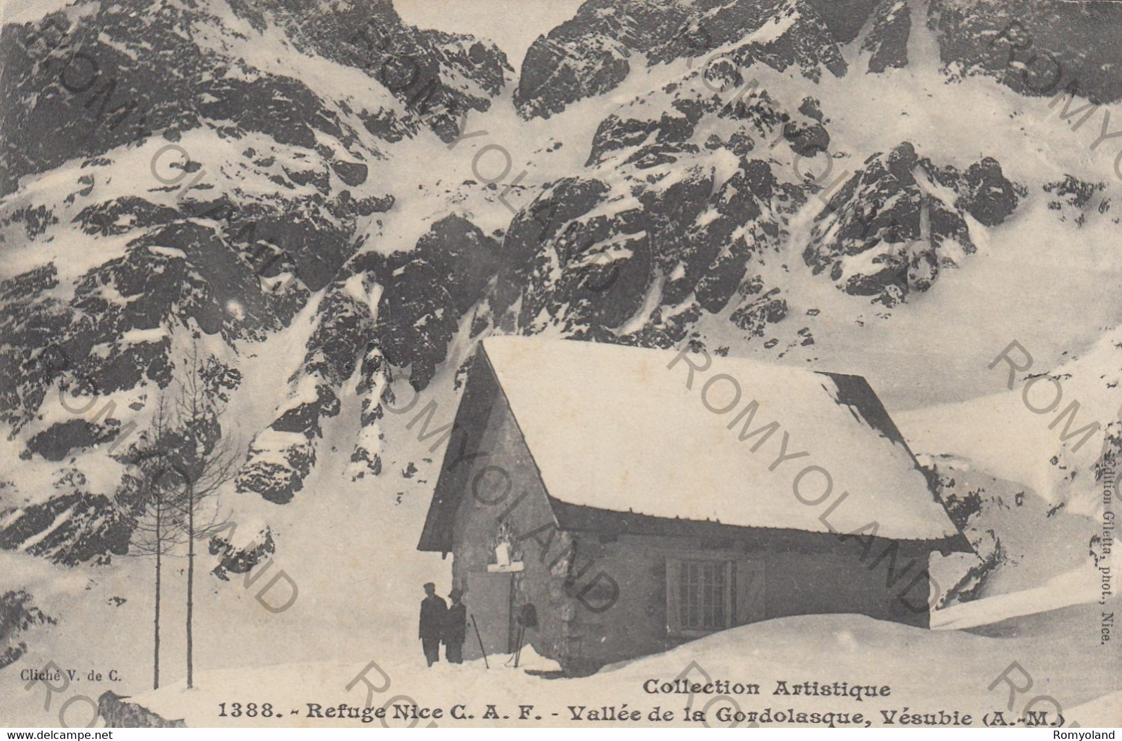 CARTOLINA,BELVEDERE,ALPES MARITIMES,FRANCIA,REFUGE NICE C.A.F.-VALLEE DE LA GORDOLASQUE,VESUBIE,NON VIAGGIATA - Belvédère