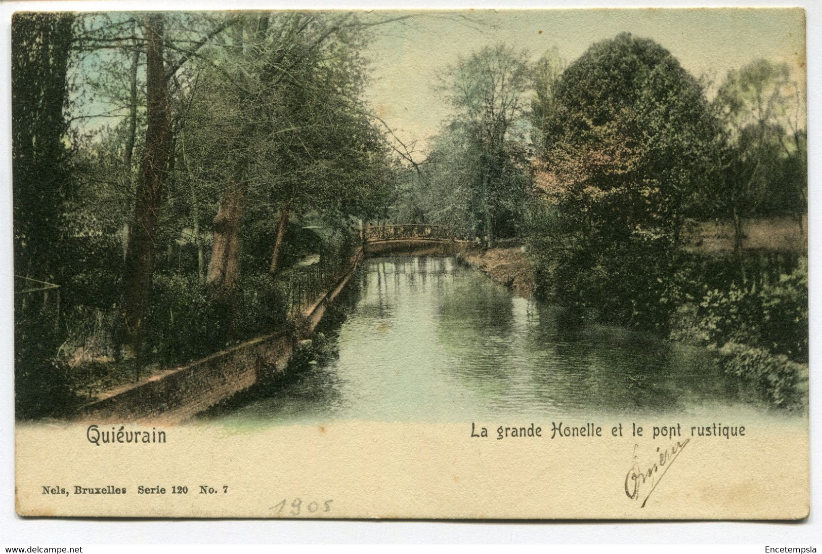 CPA - Carte Postale - Belgique - Quiévrain - La Grande Honnelle Et Le Pont Rustique - 1905 (DG15041) - Quiévrain