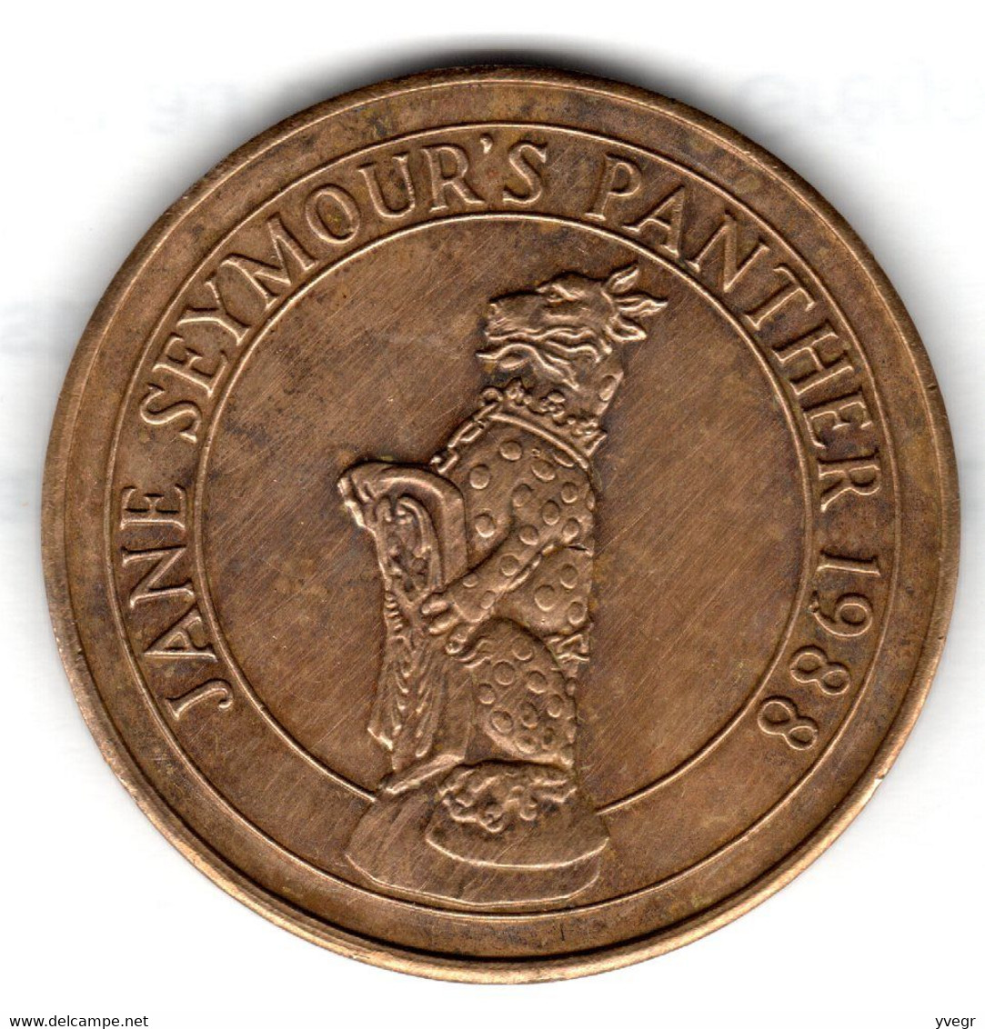 Angleterre - Médaille Touristique : WINDSOR CASTLE - Jane Seymour's Panther 1988 ( 40 Mm) Voir état - Monarchia/ Nobiltà