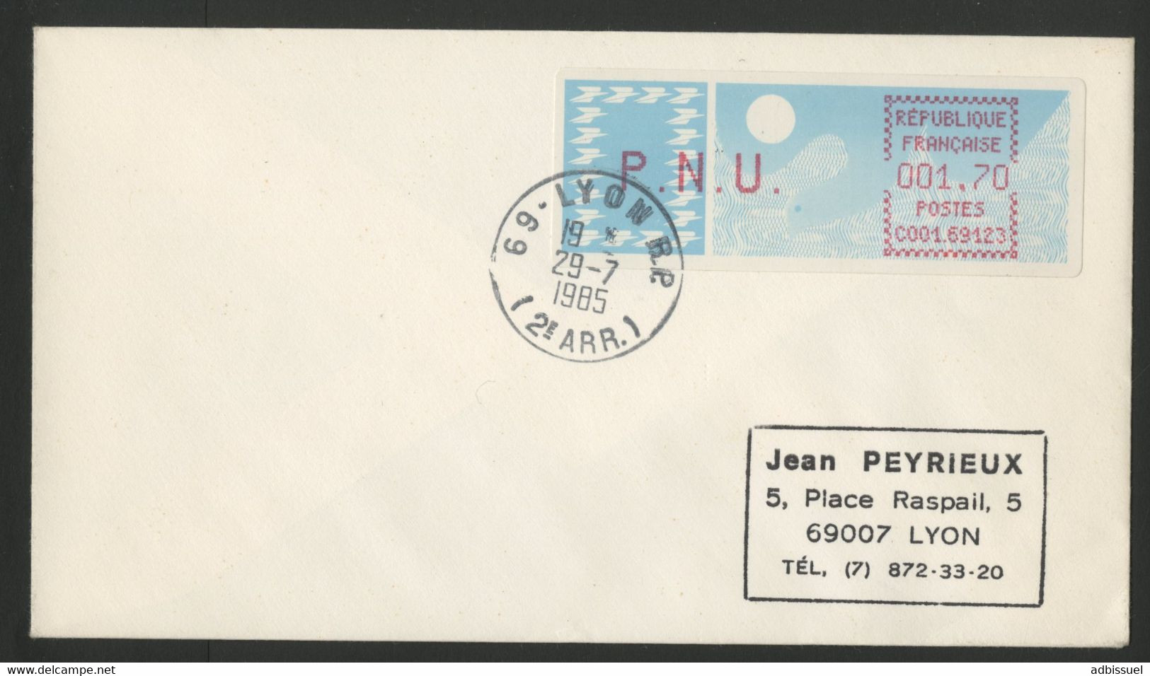 VIGNETTES LSA De LYON R. P. à 1,70 Fr  Durée D'émission 1 Jour Et 2 Heures (voir Description) - 1981-84 Types « LS » & « LSA » (prototypes)