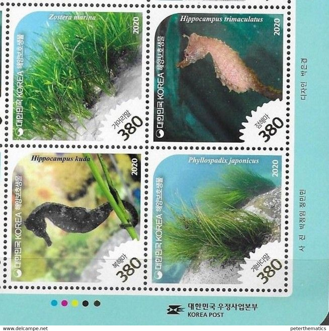 SOUTH KOREA, 2020, MNH, MARINE LIFE, SEAHORSES, 4v - Meereswelt