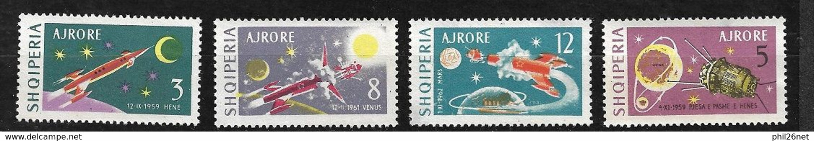 Albanie  Poste Aérienne  N° 62 à 65   Neufs ( * )  B/  TB  - Albanien