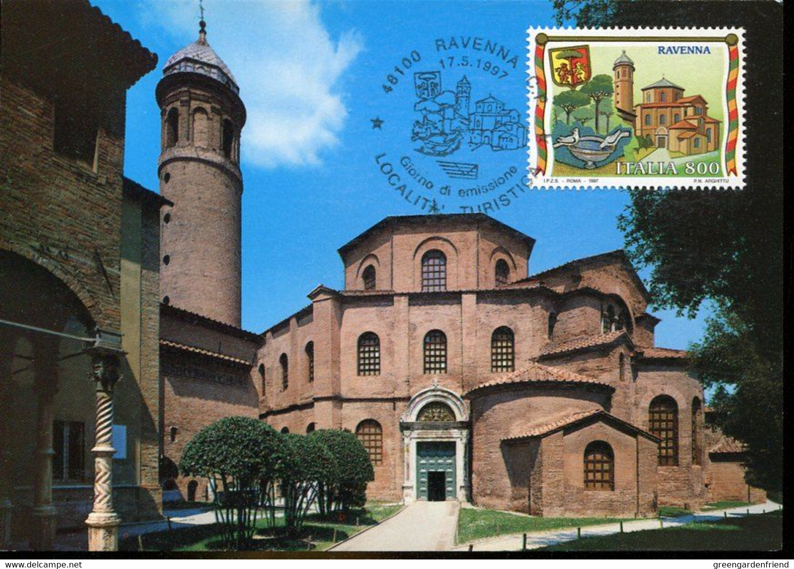 60780  Italia,  Maximum 1997, Ravenna, St. Vitale Basilica, Basilica San Vitale,  Architecture - Cartes-Maximum (CM)