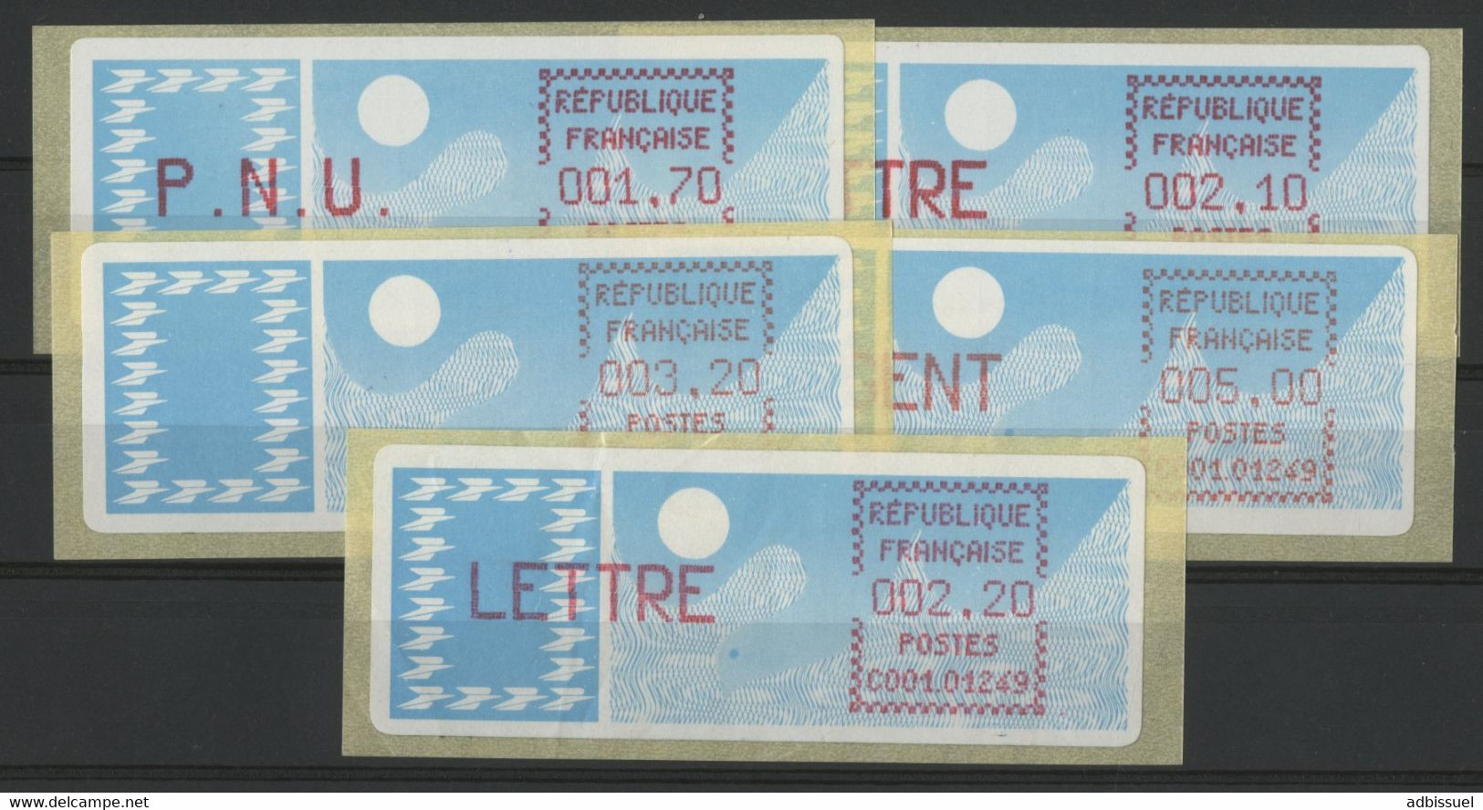 VIGNETTES LSA De MIRIBEL à 1,70 Fr; 2,10 Fr; 3,20 Fr; 5 Fr Et 2,20 Fr  (voir Description) - 1981-84 LS & LSA Prototypen