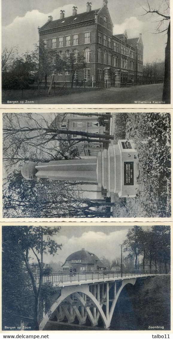 Bergen Op Zoom- Lot De 3 Cartes - Zoombrug, Wilhemina Kazerne, Monument Zamenhof - Bergen Op Zoom