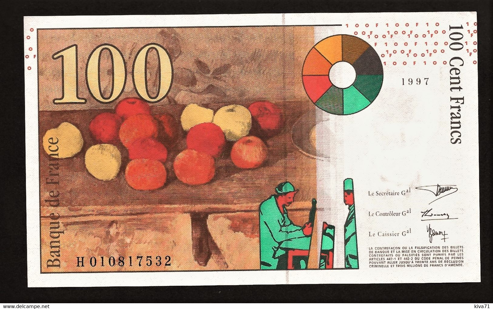 100 Francs "CEZANNE"     1997    UNC - 100 F 1997-1998 ''Cézanne''