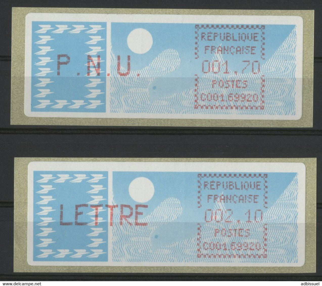 VIGNETTES LSA De LYON BROTTEAUX  1,70 Fr Et 2,10 Fr  (voir Description) - 1981-84 LS & LSA Prototypen