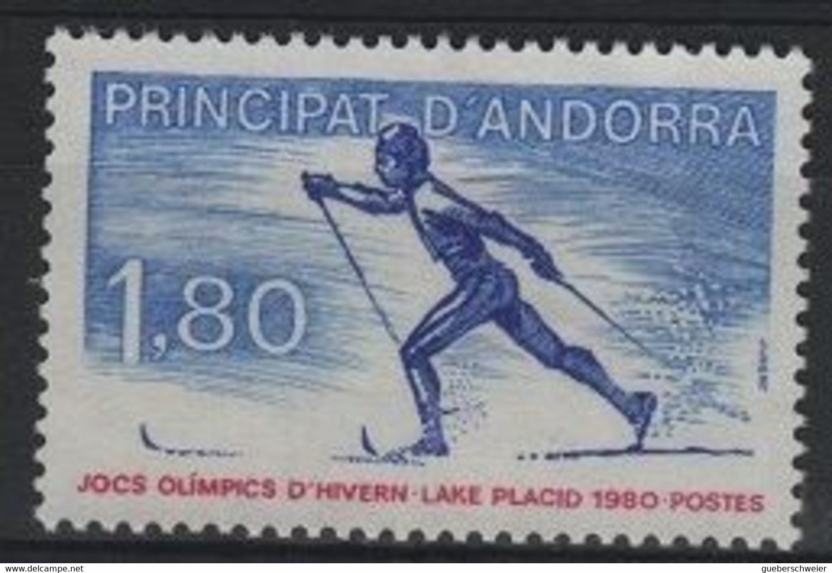 SKI 17 - ANDORRE N° 283 Neuf** Jeux Olympiques Lake Placid - Autres & Non Classés