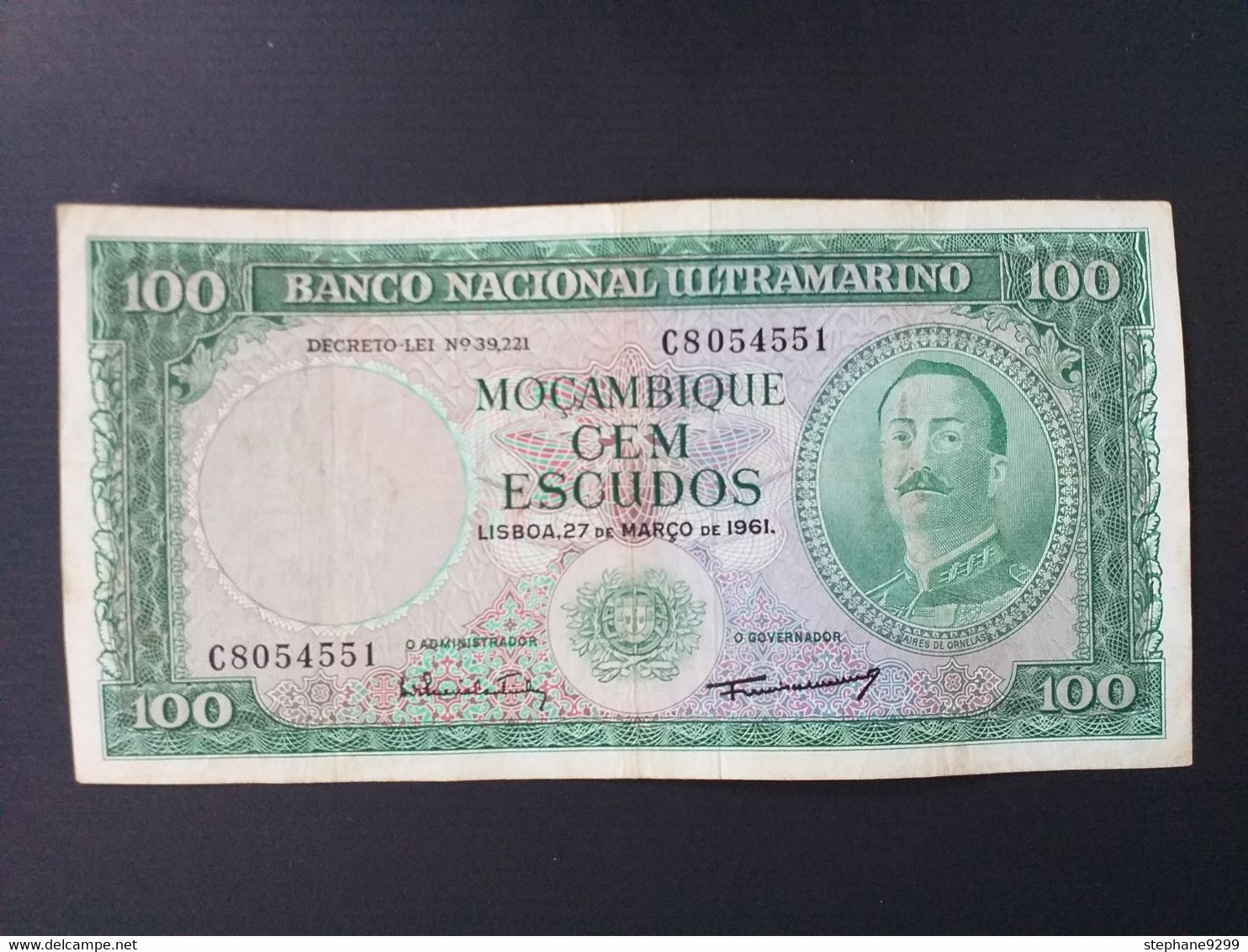 MOZAMBIQUE 100 ESCUDOS 1961 - Mozambico