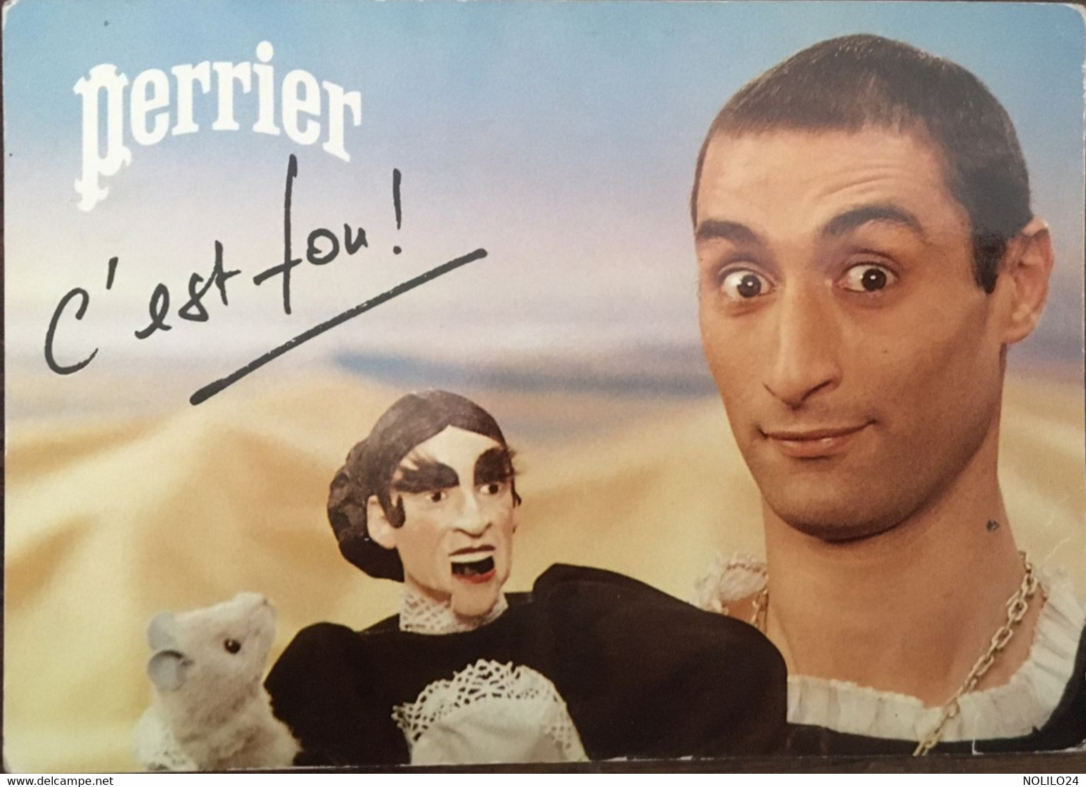 Cpm Publicité Perrier C'est Fou (Photo Acteur Farid Chopel, Décédé), éd AXI-Home, Agence Futura, Non écrite - Advertising