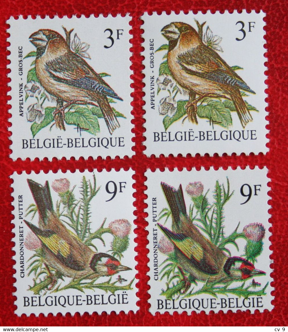 Typo + Normaal Papier Vogel Bird Oiseau COB 2189-2190 (Mi 2241-2242 X+y) 1985 POSTFRIS MNH ** BELGIE BELGIEN / BELGIUM - Ungebraucht